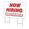 Signmission Now Hiring Mechanics Yard Sign & Stake outdoor plastic coroplast window, C-2436 MECHANICS C-2436 MECHANICS - alternate 1